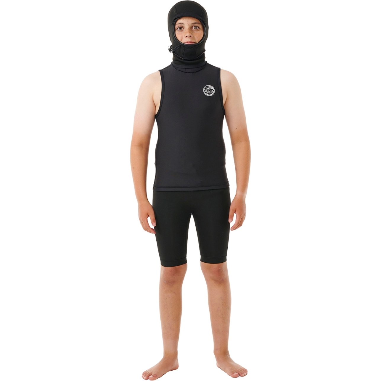 2026 Rip Curl Junior Fbomb Polypro Hooded Vest 117BWJ - Black